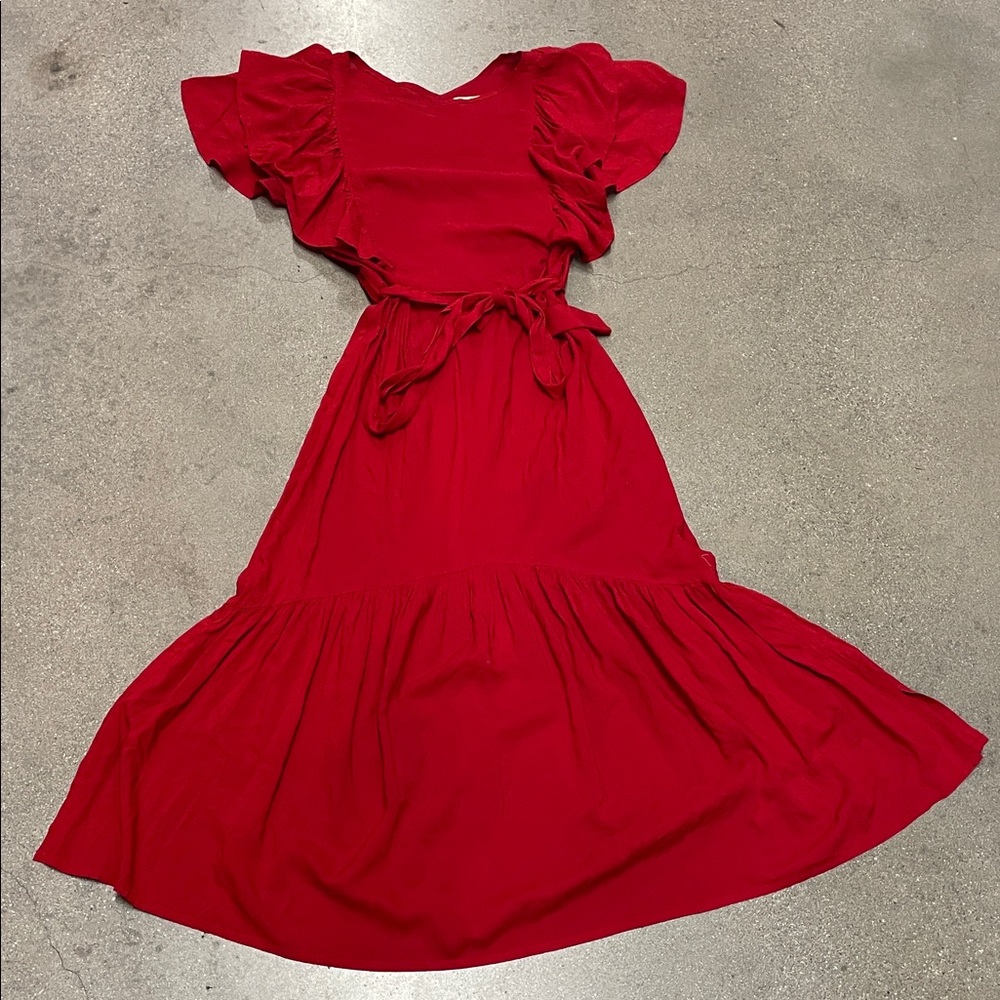 Cleobella Vibrant Red Midi Dress